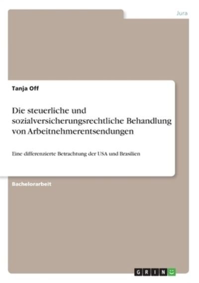 Cover for Off · Die steuerliche und sozialversicher (Bog)