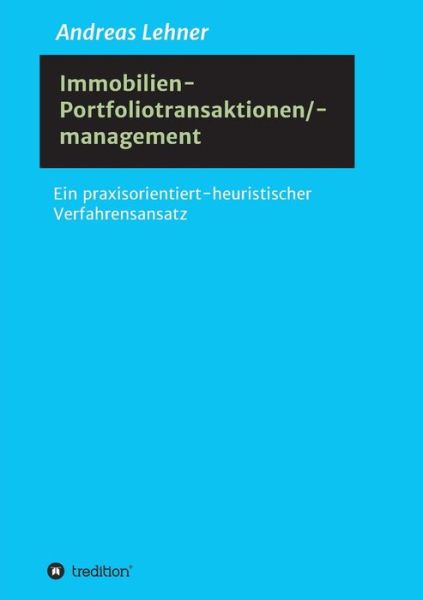 Cover for Lehner · Immobilien-Portfoliotransaktione (Bok) (2020)