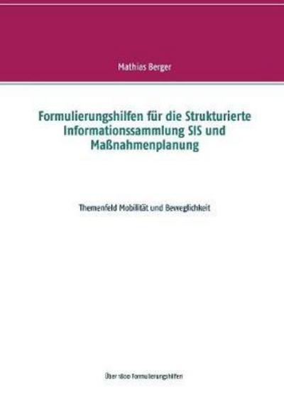 Cover for Berger · Formulierungshilfen für die Stru (Buch) (2017)