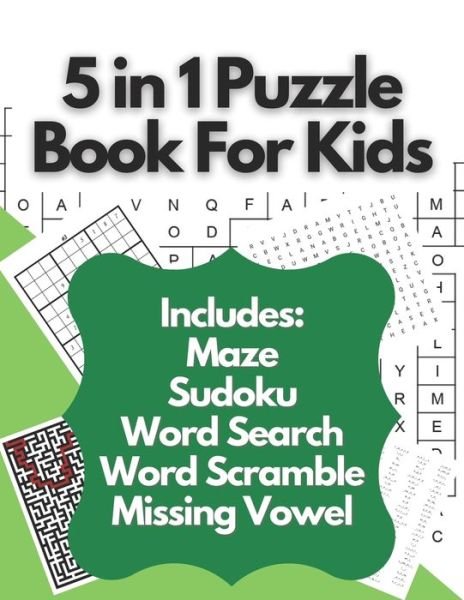 Cover for Mad Creative Books · 5 in 1 Puzzle Book For Kids (Pocketbok) (2021)
