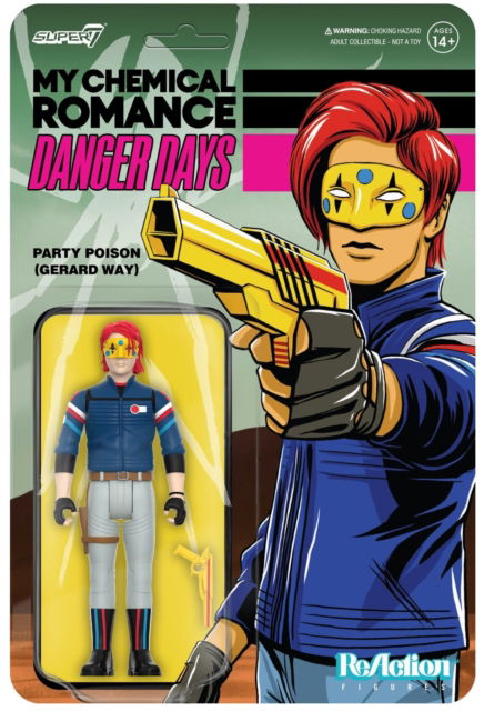 My Chemical Romance Reaction Figures Wave 01 (Danger Days) - Party Poison (Unmasked) - My Chemical Romance - Merchandise - SUPER 7 - 0840049881402 - 18 december 2023