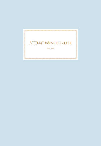 Cover for Atom Tm · Winterreise (CD) (2012)