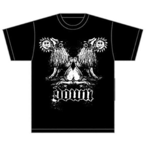 Down Unisex T-Shirt: Double Lion - Down - Gadżety - Global - Apparel - 5055295344402 - 