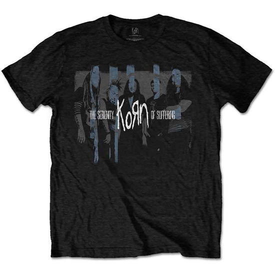 Korn Unisex T-Shirt: Block Photo (Black) - Korn - Merchandise -  - 5056368661402 - March 3, 2021