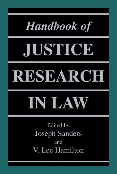 Cover for Joseph Sanders · Handbook of Justice Research in Law (Hardcover Book) [2001 edition] (2001)