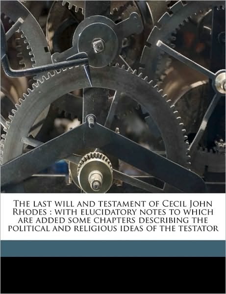 Cover for Rhodes · The last will and testament of C (Bok)