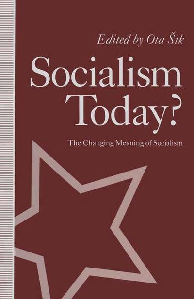 Cover for Ota Sik · Socialism Today?: The Changing Meaning of Socialism (Pocketbok) [1st ed. 1991 edition] (1991)