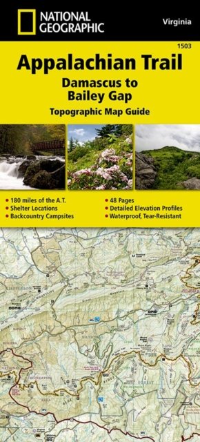 Appalachian Trail, Damascus To Bailey Gap, Virginia: Trails Illustrated - National Geographic Maps - Boeken - National Geographic Maps - 9781597756402 - 2022