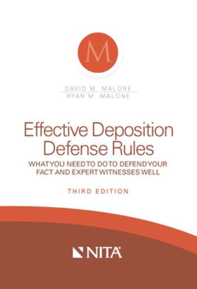 Cover for David M. Malone · Effective Deposition Defense Rules (Book) (2015)