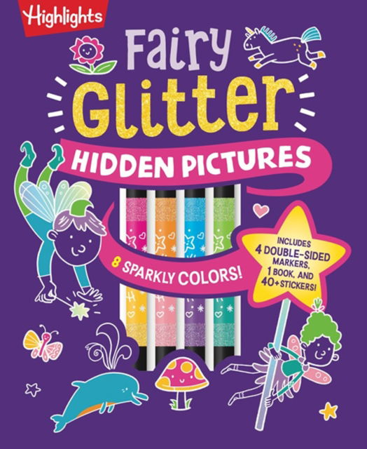 Cover for Fairy Glitter Hidden Pictures - Highlights Hidden Pic Coloring (Hardcover Book) (2025)