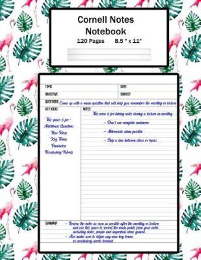 Cornell Notes Notebook - Cricket Creek Creatives - Książki - Createspace Independent Publishing Platf - 9781725021402 - 8 sierpnia 2018