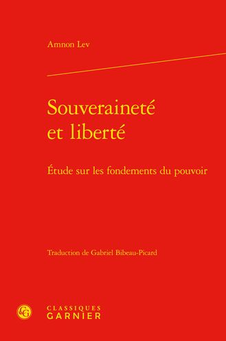 Cover for Amnon Lev · Souverainete Et Liberte (Hardcover Book) (2020)