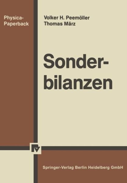 Cover for Volker Peemoeller · Sonderbilanzen - Physica-Paperback (Paperback Book) [1986 edition] (1986)