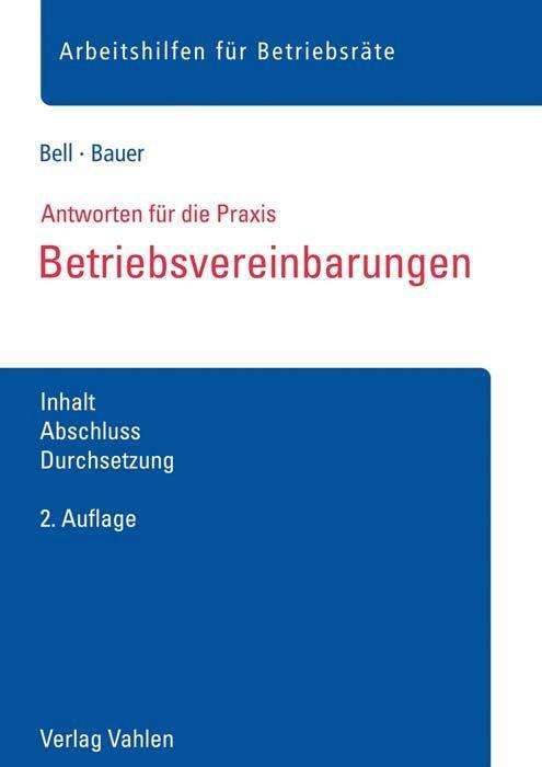 Cover for Bell · Betriebsvereinbarungen (Buch)