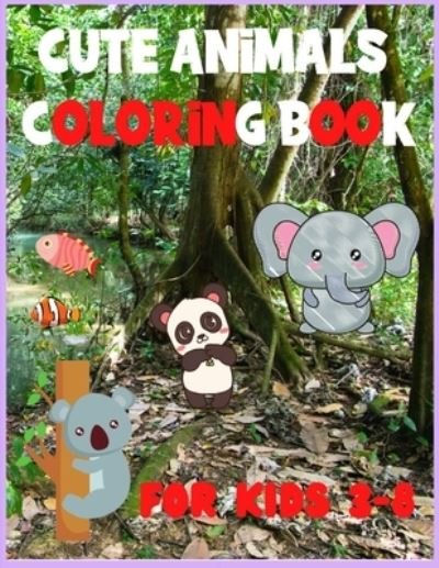 Cover for Mk El Nadi · Cute Animals Coloring Book (Paperback Bog) (2021)