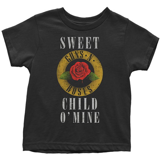 Cover for Guns N Roses · Guns N' Roses Kids Toddler T-Shirt: Sweet Child O' Mine (4 Years) (T-shirt) [size 3-4yrs] [Black - Kids edition]
