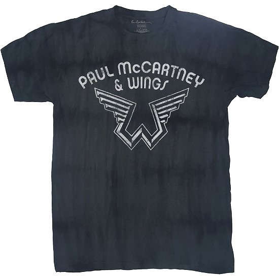 Cover for Paul McCartney · Paul McCartney Unisex T-Shirt: Logo (Wash Collection) (T-shirt) [size S] [Blue - Unisex edition]