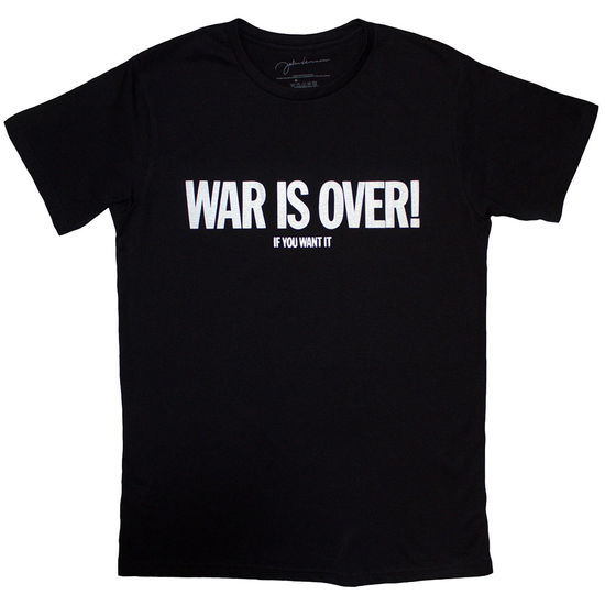 Cover for John Lennon · John Lennon Unisex T-Shirt: War Is Over (Black) (T-shirt) [size L] (2024)