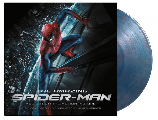 Cover for OST (James Horner) · The Amazing Spider-Man (LP) [Translucent Blue &amp; Red Marbled Vinyl edition] (2022)
