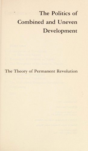 Cover for Michael Lowy · The Politics of Combined and Uneven Development: The Theory of Permanent Revolution (Paperback Book) (1987)