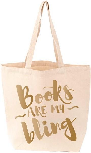 Cover for Gibbs Smith · Books Are My Bling Tote. Cream - Love Lit (Print) (2018)