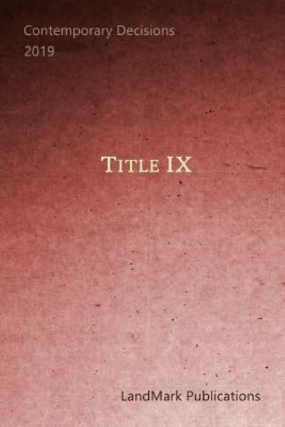 Cover for Landmark Publications · Title IX (Paperback Book) (2019)