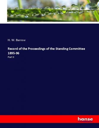 Cover for Barrow · Record of the Proceedings of the (Book)