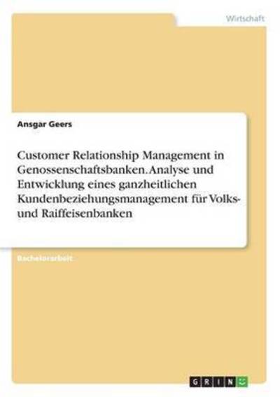 Cover for Geers · Customer Relationship Management (Book) (2016)