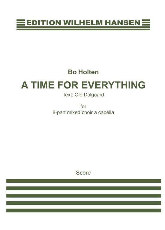 Cover for Bo Holten · A time for everything (Book) [1st edition] (2002)