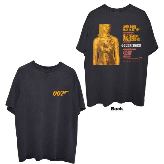 Cover for James Bond 007 · James Bond 007 Unisex T-Shirt: Goldfinger Movie Poster (Back Print) (T-shirt)