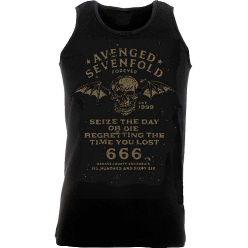 Avenged Sevenfold Unisex Vest Tee: Seize the Day - Avenged Sevenfold - Koopwaar - Unlicensed - 5055295382404 - 