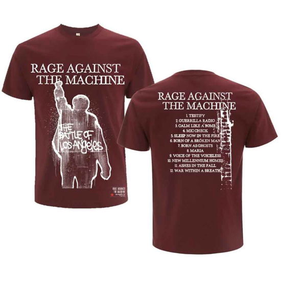Rage Against The Machine Unisex T-Shirt: BOLA Album Cover (Back Print) - Rage Against The Machine - Koopwaar -  - 5056187723404 - 
