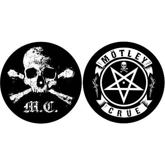 Motley Crue Turntable Slipmat Set: Skull / Pentagram - Mötley Crüe - Audio & HiFi -  - 5056365709404 - 