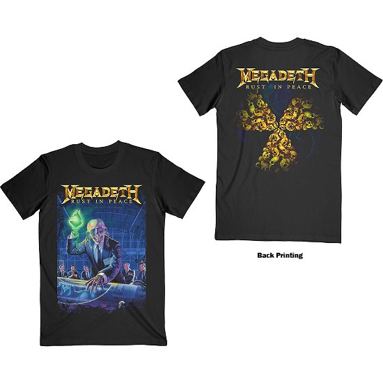 Megadeth Unisex T-Shirt: Rust In Peace 30th Anniversary (Back Print) - Megadeth - Koopwaar -  - 5056368638404 - 