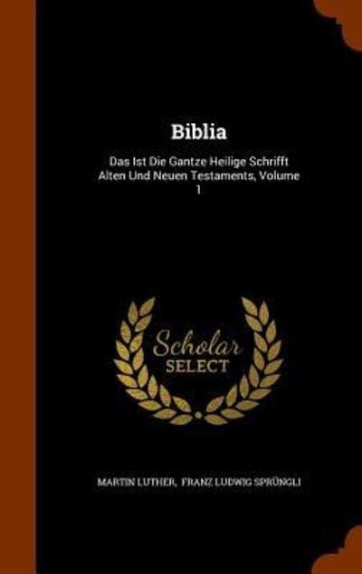 Cover for Martin Luther · Biblia (Hardcover Book) (2015)
