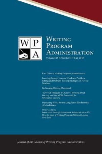 Cover for Council Writing Program Administrators · Wpa (Taschenbuch) (2018)