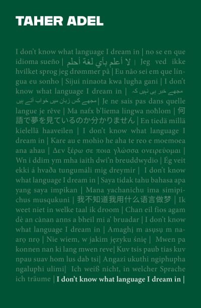 Cover for Taher Adel · I don't know what language I dream in (Taschenbuch) (2023)