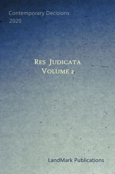 Cover for Landmark Publications · Res Judicata (Taschenbuch) (2020)