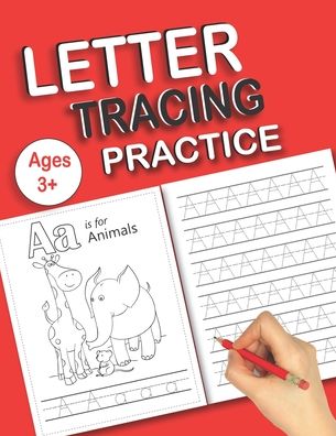 Cover for Barish Publications · Letter Tracing Practice: Awesome Red Alphabet Handwriting Practice workbook with Sight words for Pre K, Kindergarten and Kids Ages 3-5 Reading And Writing (Paperback Book) (2020)