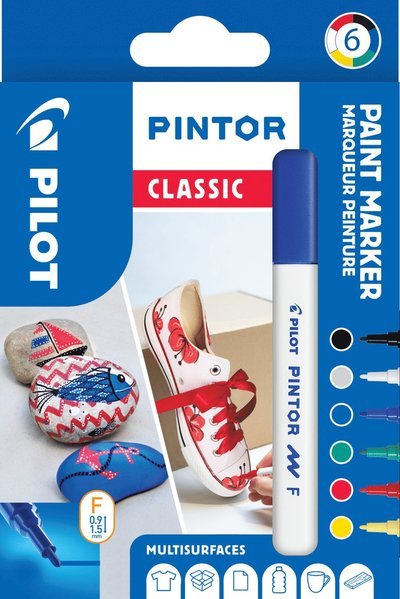 Marker Pintor Fine Classic 1,0mm (6 Colors) - Pilot - Fanituote - Pilot - 3131910517405 - 