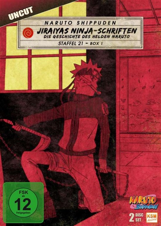 Cover for Naruto Shippuden - Jiraiyas Ninja-schriften: Die Geschichte Des Helden Naruto - Staffel 21.1: Episod (DVD) (2018)