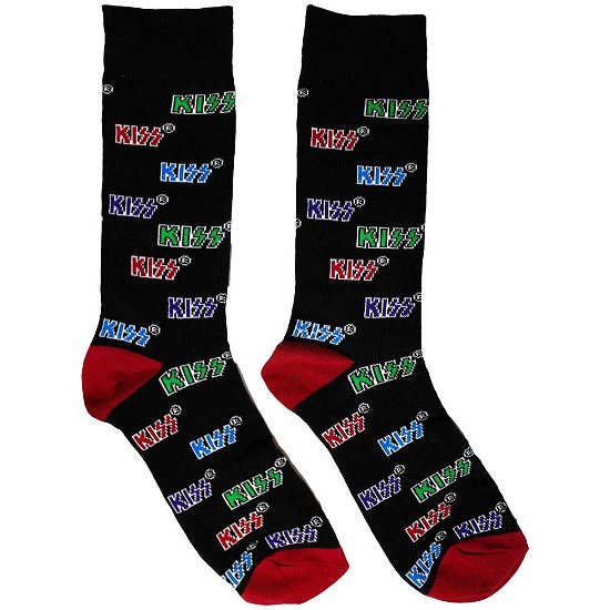 Cover for Kiss · KISS Unisex Ankle Socks: Coloured Logos Pattern (UK Size 6 - 11) (Klær)