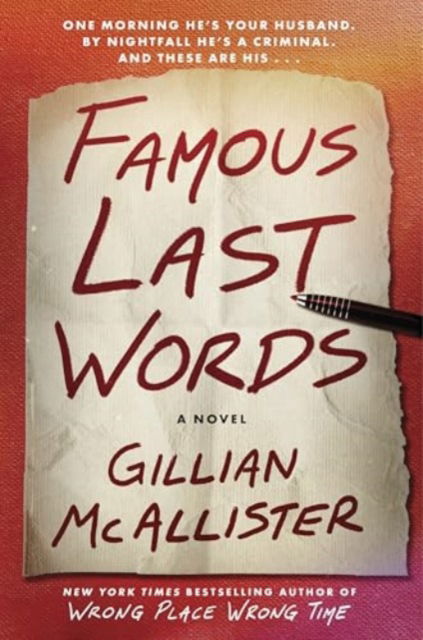 Cover for Gillian McAllister · Famous Last Words: A Novel (Pocketbok) (2025)