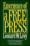 Cover for Leonard W. Levy · Emergence of a Free Press (Paperback Book) (1987)