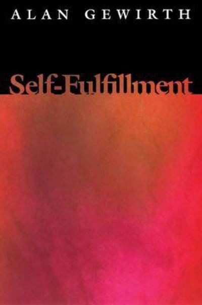 Cover for Alan Gewirth · Self-Fulfillment (Paperback Book) (2009)