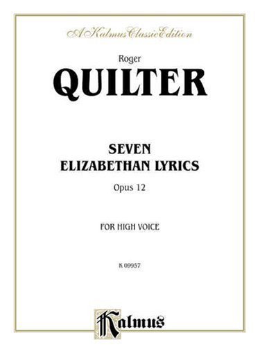 Cover for Roger · Seven Elizabethan Lyrics, Op. 12 (Taschenbuch) [Kalmus edition] (1987)