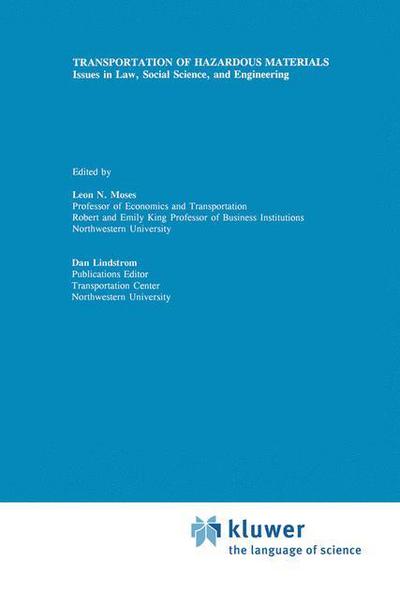 Cover for Northwestern University (Evanston Ill ) · Transportation of Hazardous Materials: Issues in Law, Social Science, and Engineering (Hardcover Book) [1993 edition] (1993)