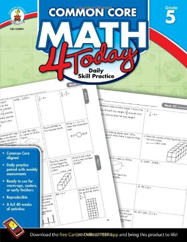 Cover for Erin Mccarthy · Common Core Math 4 Today, Grade 5 (Common Core 4 Today) (Paperback Book) (2013)