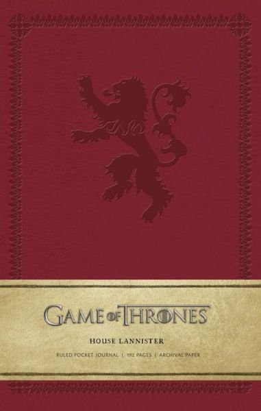 Game of Thrones: House Lannister Ruled Pocket Journal - Game of Thrones - Insight Editions - Bücher - Insight Editions - 9781683830405 - 6. Juni 2017