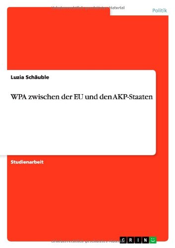 Cover for Schäuble · WPA zwischen der EU und den AK (Book) [German edition] (2013)